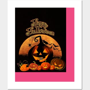 Happy Halloween Pumpkins Gang Posters and Art